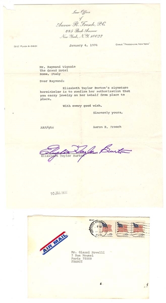 Elizabeth Taylor Signed Letter JSA