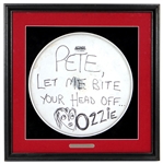 Ozzy Osbourne "David Letterman Show" Stage Used, Signed & "Bite Your Head Off" Inscribed Drumhead