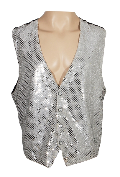 Quiet Riot Kevin DuBrow Owned & Stage Worn Metallic Silver Vest