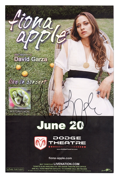 Fiona Apple Signed “Live in Concert” Concert Poster PSA