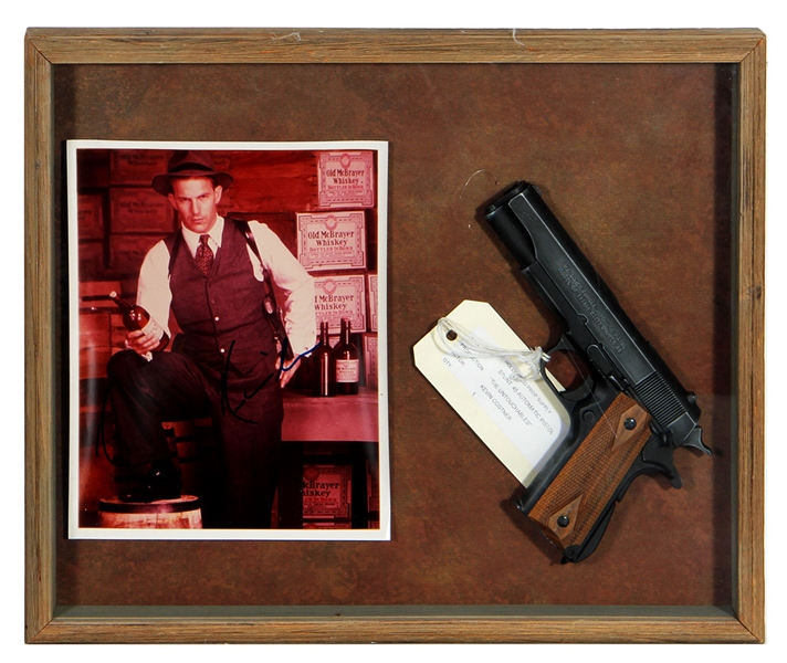 Kevin Costner "The Untouchables" Film Used Stunt .45 Automatic Pistol and Signed Photograph PSA