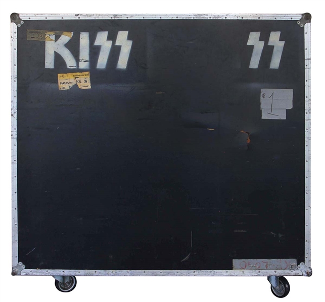 KISS 1974-1976 Concert Tours Original Flight Road Case #1 that held the Original 4FT Kiss Stage Logo