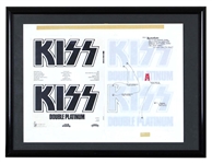 KISS Double Platinum Songbook Cover Layout Production Mock-Up Artwork Board 1978 from 2001 Official Kiss Auction