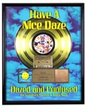 Dazed and Confused Movie Soundtrack RIAA Gold Record Award -- KISS Runaways Alice Cooper Sweet Skynyrd Nugent ZZ Top Deep Purple Sabbath