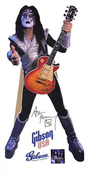KISS Ace Frehley Gibson Les Paul Signature Guitar 1997 Music Store Promo 6FT Stand-Up Display Alive Worldwide Reunion Tour