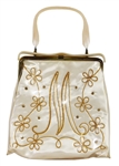Marilyn Monroe "Seven Year Itch" Owned and Personally Used Gold Embroidered Monogram "M" Satin Purse