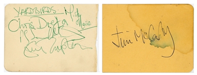 Eric Clapton Yardbirds Autographs Rare Line Up