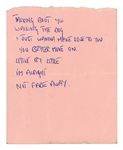 Mick Jagger 1965 Handwritten Rolling Stones Set List