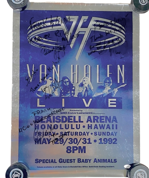 Van Halen Signed & Inscribed Original 1992 Concert Foil Poster JSA