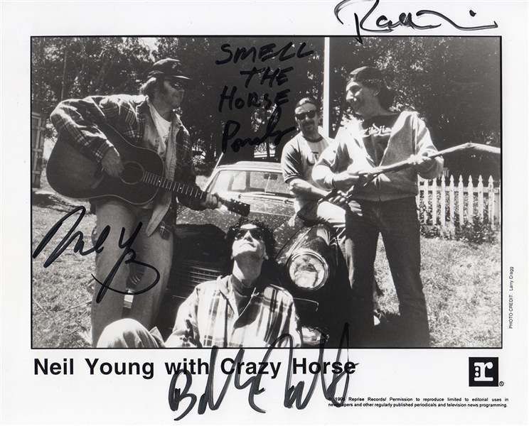 Neil Young & The Crazy Horse Signed Promotional Photograph REAL