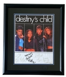 Destiny’s Child Original Lineup Signed Promotional Poster Early Beyonce Signature JSA