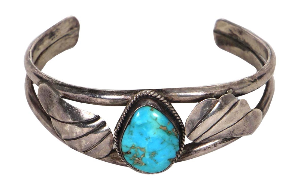 Joan Baez Owned & Worn Silver & Turquoise Cuff Bracelet