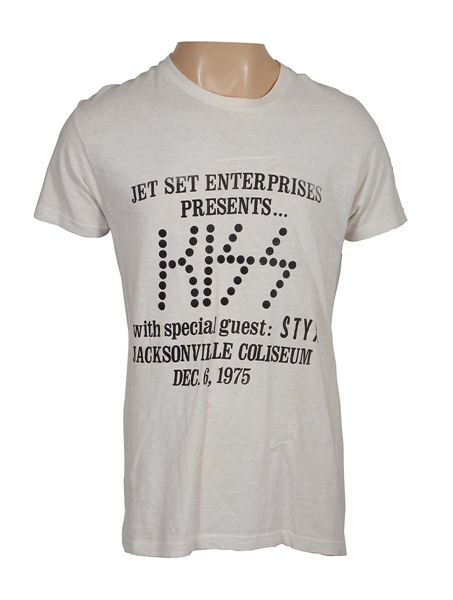 KISS Styx 1975 Alive Tour Jacksonville, FL December 6, 1975 Concert Promotor Promo T-Shirt