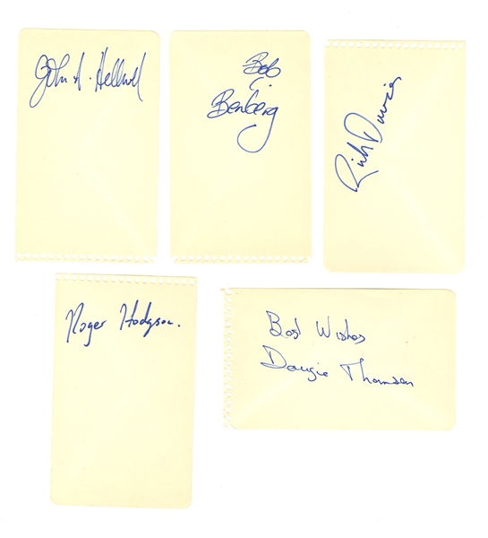 Supertramp Band Signed Autograph Book Pages JSA