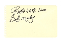Bob Marley Signed & Inscribed Autograph Book Page JSA