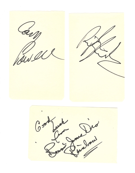 Rainbow Ronnie James Dio, Ritchie Blackmore & Cozy Powell Signed Autograph Book Pages JSA