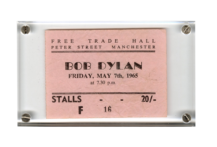Original Bob Dylan May 1965 Free Trade Hall Concert Ticket Stub