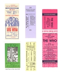 Lot of 10 Concert Tickets Featuring 8 The Who Tickets