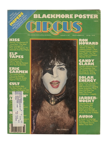 KISS Ace Frehley Mailing Label Personal Issue of Circus Magazine August 4, 1977 Rock And Roll Over Era -- formerly owned by Ace Frehley