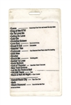 KISS Alive Worldwide Reunion Tour Early 1996 Laminate Road Crew Pass Concert Set List with Pyro Effects Cues with Hard Luck Woman (Alternate Song)