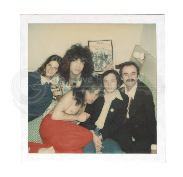 KISS Original Vintage Polaroid Photo taken by Ace Frehley of Paul Stanley Peter Criss Bill Aucoin 1976 During the Destroyer Tour