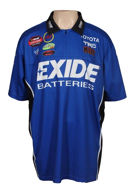 KISS Toyota Racing Development Nascar Crew Shirt Exide Batteries Unworn XL Circa 2002-2004