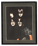 KISS Dynasty Album Cover 1979 Photo Session Outtake Photo Professionally Framed -- Signed by Peter Criss