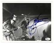 KISS 1974 Debut Album 1st Tour Gene Simmons & Paul Stanley Live in Concert 8 x 10 Photo Signed by Gene Simmons JSA