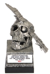 KISS Paul Stanley Concrete Foundations Life Time Achievement Metal Skull Award 1993 with Clipping Photo