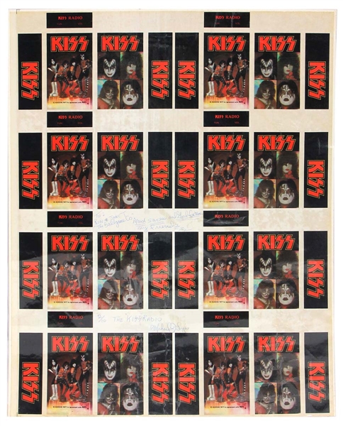 KISS Radio Box Graphics Uncut One-of-a-Kind Production Proof Sheet 1977 Aucoin