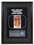 KISS Exposed VHS Home Video 1987 RIAA Platinum Sales Award
