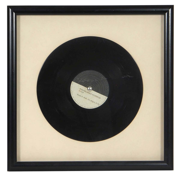 KISS 1975 Rock And Roll All Night 10" Acetate Record Framed from the KISS Alive Album