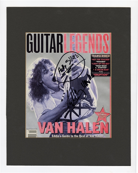 Eddie Van Halen Signed Guitar Legends Magazine With Incredible Inscription
