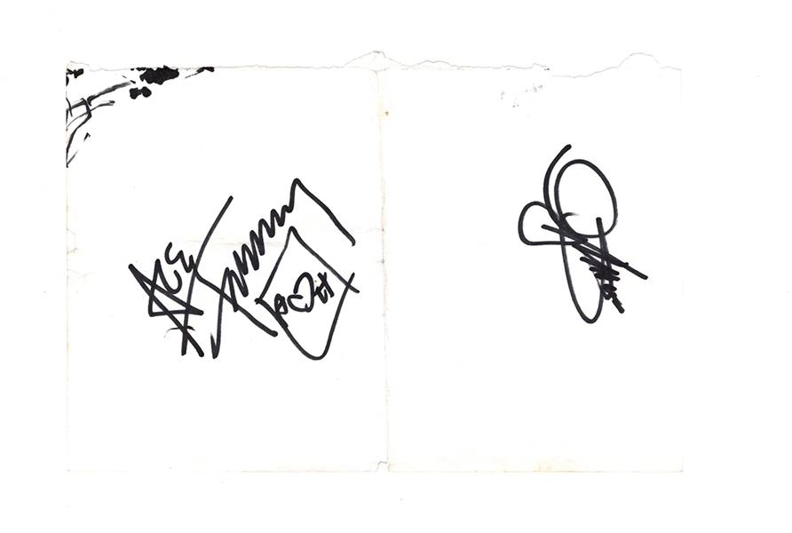 KISS Gene Simmons & Ace Frehley Signed Paper