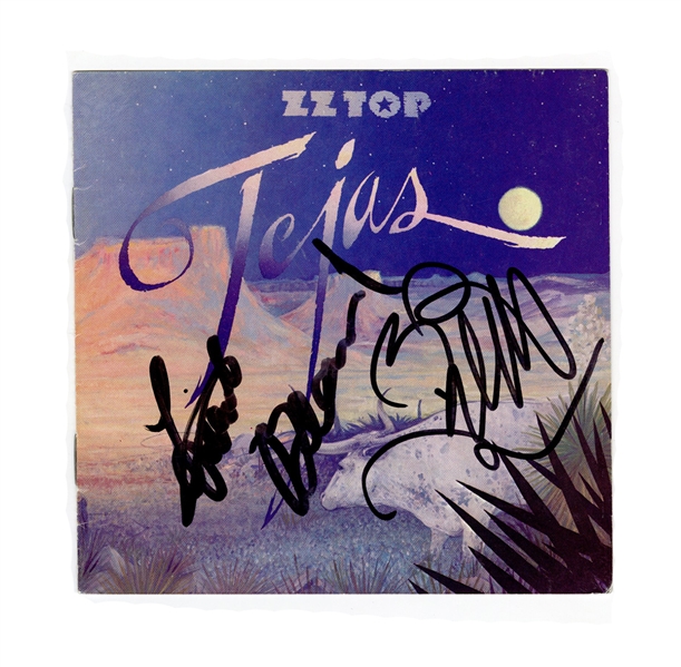 ZZ Top “Tejas” Signed CD Cover