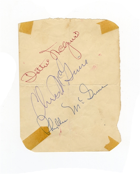 The McGuire Sisters Autographs