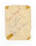 The McGuire Sisters Autographs