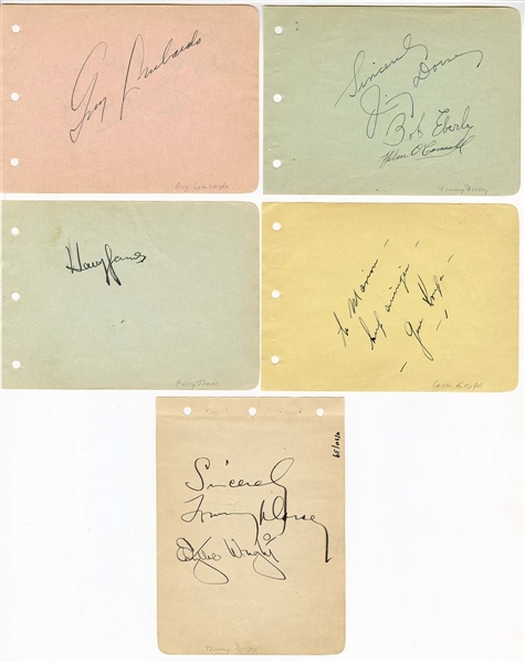 Lot of 8 Bid Band Leader Autograph Cards
