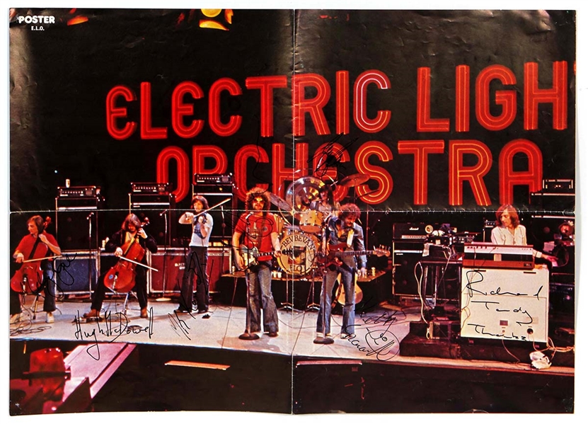 Electric Light Orchestra Signed Poster JSA