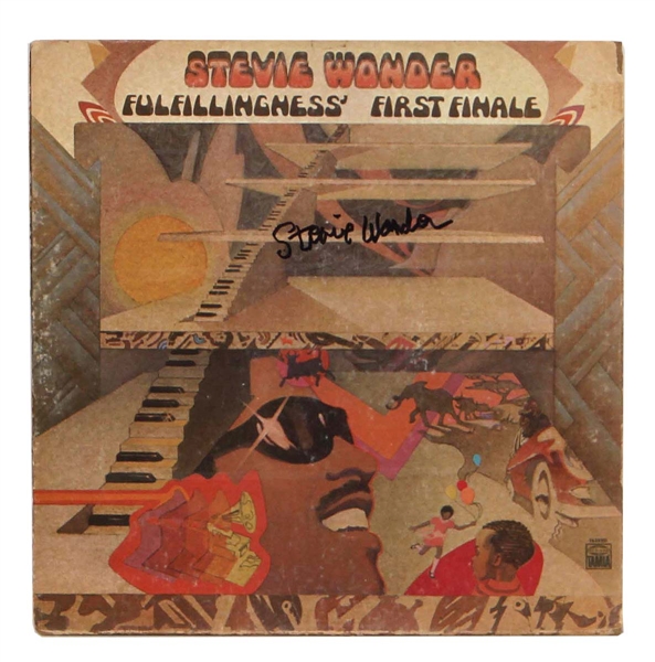 Stevie Wonder Signed “Fulfillingness First Finale” Album JSA