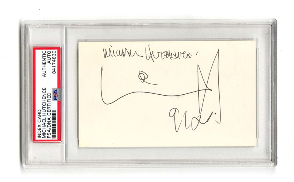 INXS Michael Hutchence Autograph PSA Slab