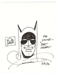 Bob Kane Oversized Batman Artwork Signed 