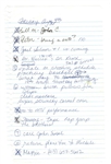 Madonna Handwritten To Do List 1995