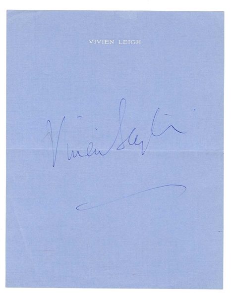 Vivien Leigh Autograph Beckett COA