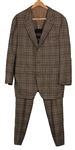 Albert Grossman Owned & Worn Brown Checked Suit