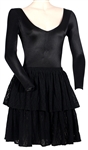 Stevie Nicks Owned & Worn Black Bodysuit and Black Tiered Skirt