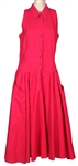Stevie Nicks Owned & Worn Bright Pink Sleeveless Dress