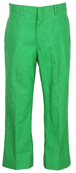 James Brown Owned and Worn Lime Green Pants