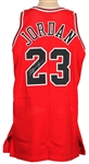 1994-95 Iconic Michael Jordan Chicago Bulls Signed Pro-Cut Road Jersey JSA