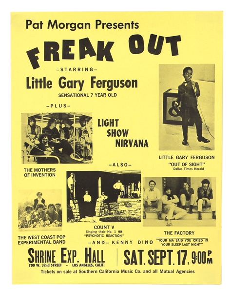 Frank Zappa 1966 Concert Poster